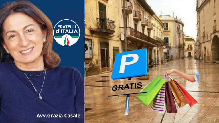 Grazia Casale (Fdi): “Valutare parcheggi gratuiti per chi acquista in centro”.
